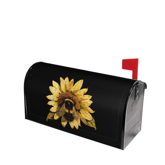 PHELIKA Sunflower And Bee 02 Magnetic Mailbox Covers Standard Size 25.5"H x 21"W