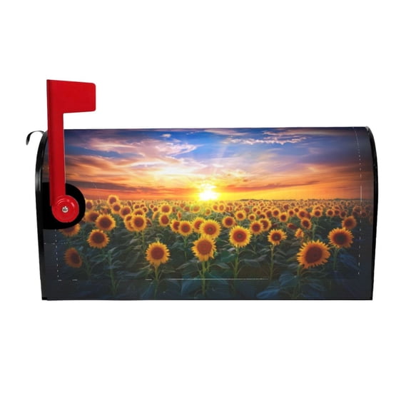 PHELIKA Sunflowers full bloom sunset Magnetic Mailbox Covers Standard Size 21"H x 18"W