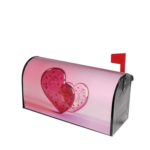 PHELIKA Valentine'S Heart On Pink 01 Magnetic Mailbox Covers Standard Size 21"H x 18"W