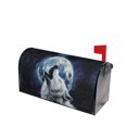 PHELIKA White Wolf Howling At The Moon 01 Mailbox Covers