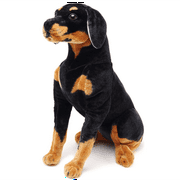 PHENAS Rottweiler Dog Plush Stuffed Animal Stuffed Animal Puppy Dog, 12 inch