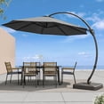 thumbnail image 1 of PHENOFICE 11x11FT Patio Umbrella with Base, Large Square Cantilever Umbrella Heavy Duty Offset Hanging Umbrella with 360° Rotation for Market, Pool, Garden, Backyard (Grey 11x11FT), 1 of 6