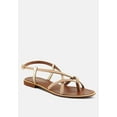 thumbnail image 1 of PHEOBE Strappy Beige Flat Sandals, 1 of 8