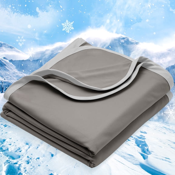 PHF Double Cooling Blanket for Hot Sleepers Queen Size, Arc-Chill Q-Max>0.5 with Double Cooling, Summer Blanket Absorbs Heat to Keep Cool All Night (Charcoal Grey, 90"x90")