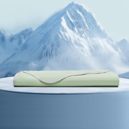 PHF Double Cooling Blanket for Hot Sleepers Throw Size, Arc-Chill Q-Max>0.5 with Double Cooling, Summer Blanket Absorbs Heat to Keep Cool All Night (Green, 50"x60")