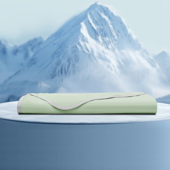 PHF Double Cooling Blanket for Hot Sleepers Throw Size, Arc-Chill Q-Max>0.5 with Double Cooling, Summer Blanket Absorbs Heat to Keep Cool All Night (Green, 50"x60")