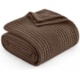 thumbnail image 1 of PHF Ultra Soft Waffle Weave Blanket Twin Size for Bed, Lightweight and Breathable Blanket, Perfect for Hot Sleepers, 66"x 90", Chocolate, 1 of 7