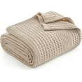 thumbnail image 1 of PHF Ultra Soft Waffle Weave Blanket Twin Size for Bed, Lightweight and Breathable Blanket, Perfect for Hot Sleepers, 66"x 90", Light Tan, 1 of 8