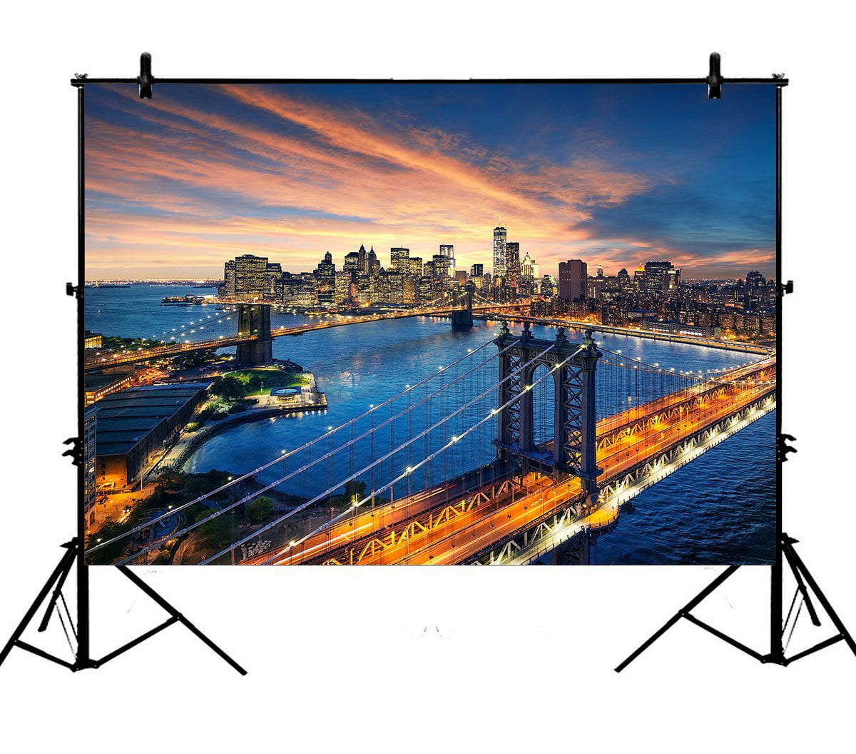 PHFZK 7x5ft New York City Backdrops, Beautiful Sunset over Manhattan ...