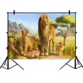 thumbnail image 1 of PHFZK 7x5ft Wildlife Animal Backdrops, Lion and Tiger Photography Backdrops Polyester Photo Background Studio Props, 1 of 3