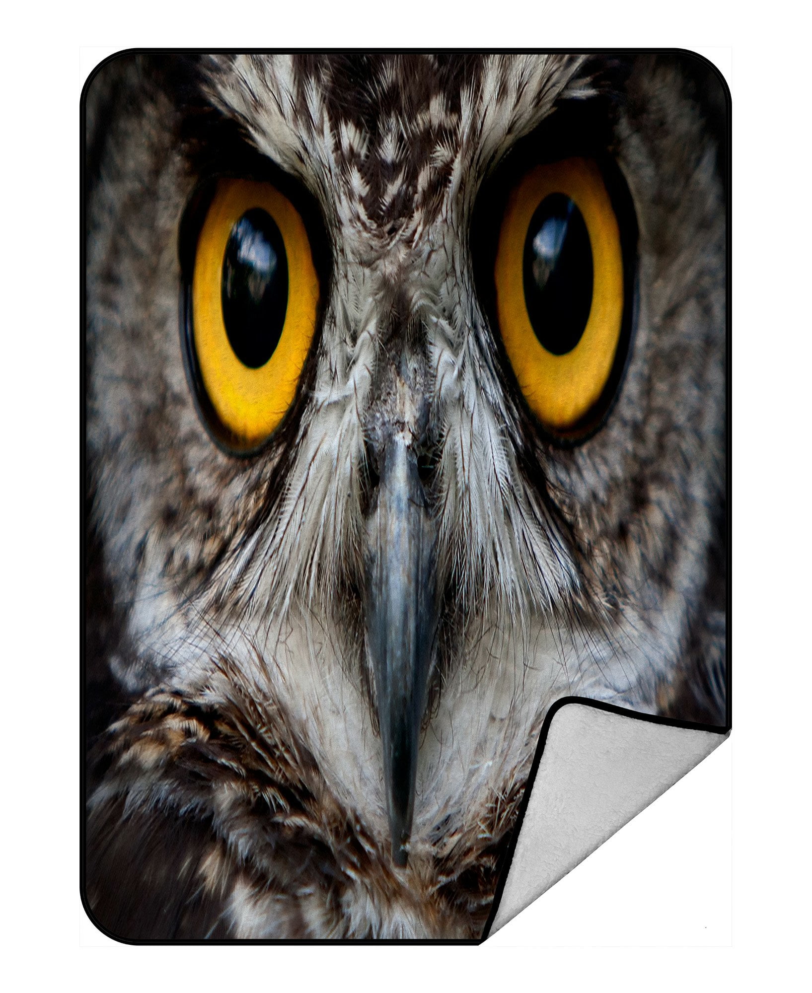 PHFZK Abstract Blanket Animal Owl Night Owl Fleece Blanket Crystal Velvet Front and Lambswool Sherpa Fleece Back Throw Blanket 58x80inches Walmart