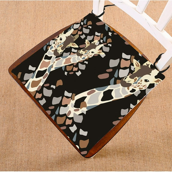 PHFZK Abstract Chair Pad, Cute Animal Giraffe Seat Cushion Chair Cushion Floor Cushion Two Sides Size 20x20 inches