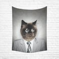 thumbnail image 1 of PHFZK Animal Background Wall Art Home Decor, Funny Fluffy Cat in a Business Suit Tapestry Wall Hanging 60 X 80 Inches, 1 of 2