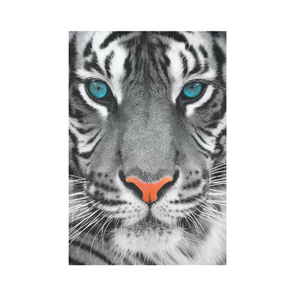 PHFZK Animal Wall Art Home Decor, The Eyes of White Tiger King Tapestry Wall Hanging 60 X 90 Inches