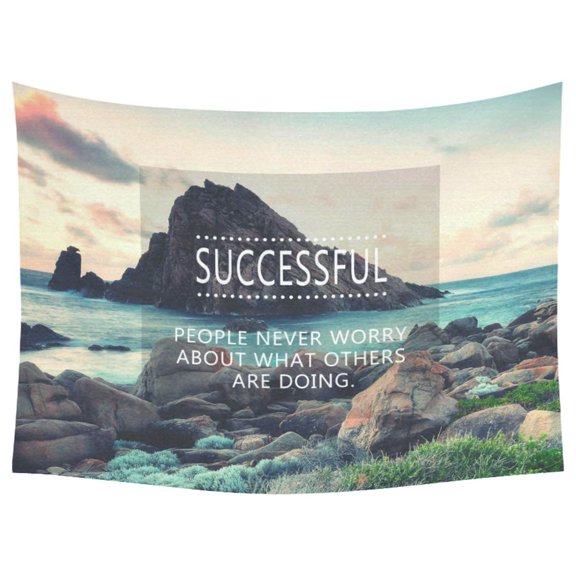 PHFZK Beautiful Nature Wall Art Home Decor, Inspirational Life Quote Tapestry Wall Hanging 60 X 80 Inches