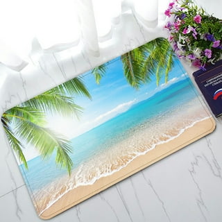 Coconut Tree Beach Door Mats Sea Island Bird Palm Leaves Plant Boat Nature  Scenery Home Room Kitchen Decor Rug Bathroom Bath Mat - AliExpress