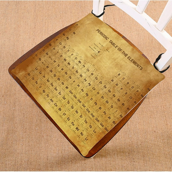 PHFZK Family Educational Chair Pad, Vintage Periodic Table of the Elements Seat Cushion Chair Cushion Floor Cushion Two Sides Size 20x20 inches