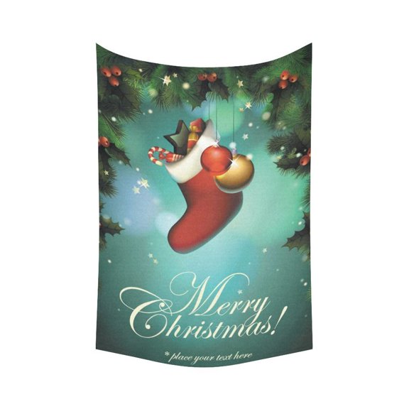 PHFZK Festival Wall Art Home Decor, Merry Christmas Gifts Tapestry Wall Hanging 60 X 90 Inches