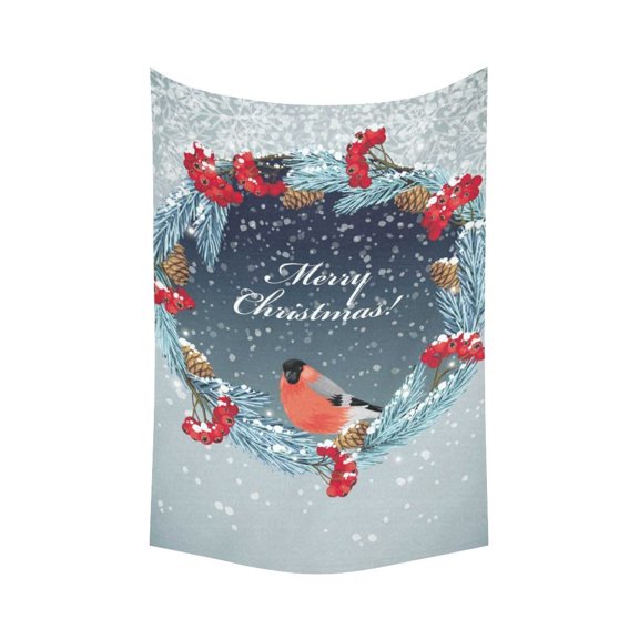 PHFZK Festival Wall Art Home Decor, Merry Christmas Tapestry Wall Hanging 60 X 90 Inches