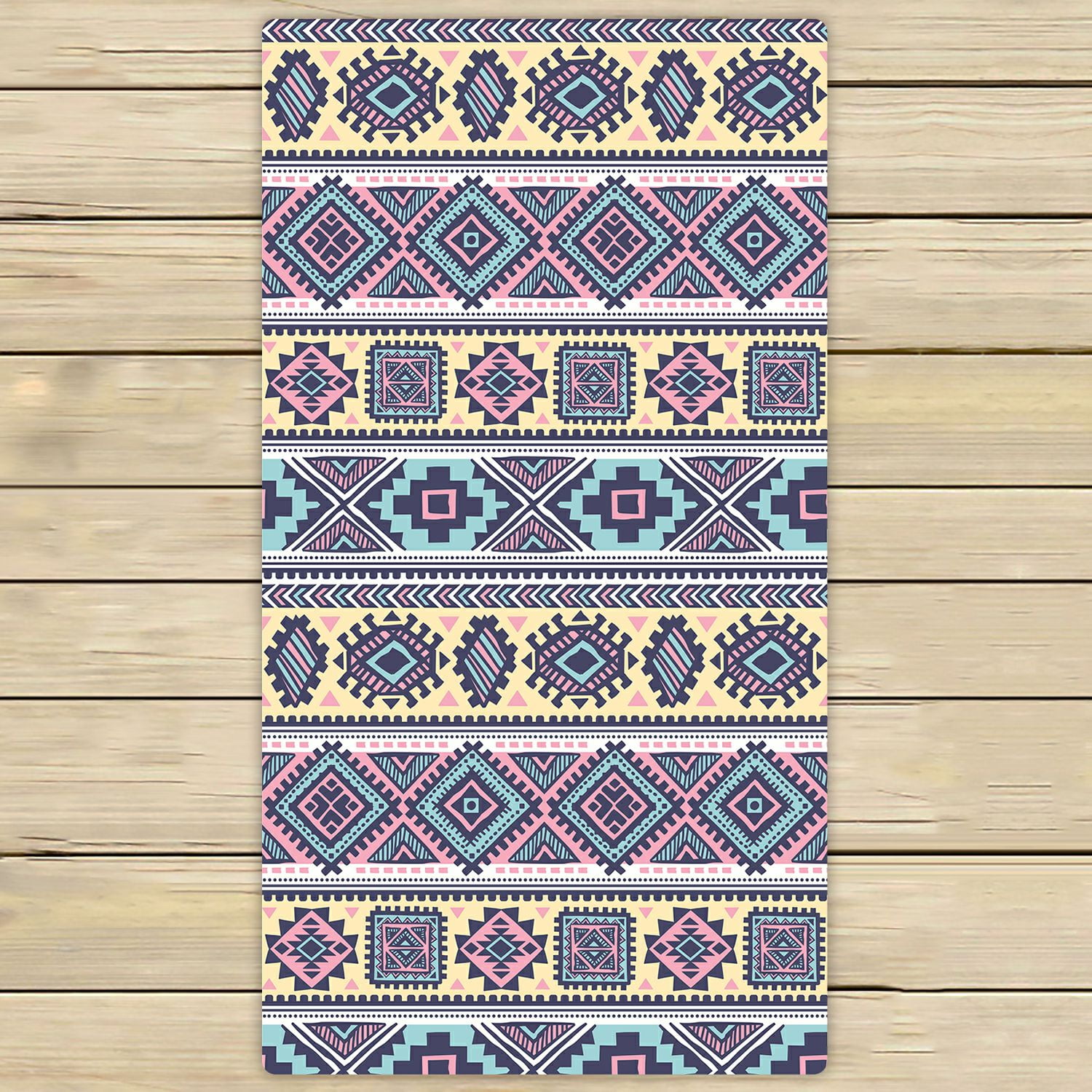PHFZK Geometric Aztec Pattern Towel, Tribal Ethnic Indian Hand Towel