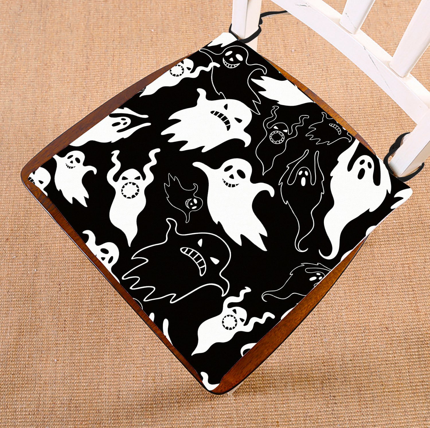 PHFZK Halloween Theme Chair Pad, Halloween Dask Night Scary Ghosts
