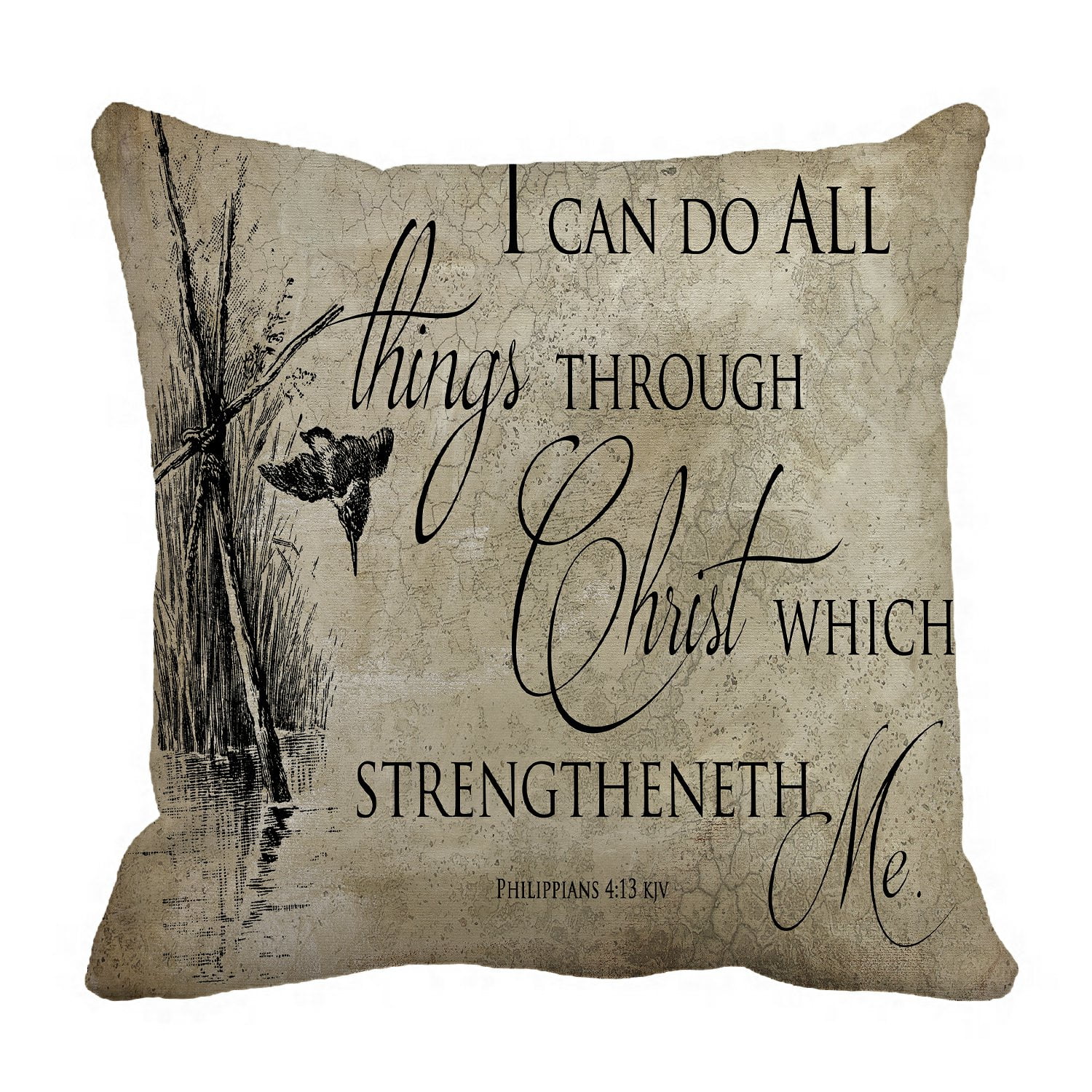 PHFZK Inspirational Pillow Case, Bible Verse Pillowcase Throw Pillow