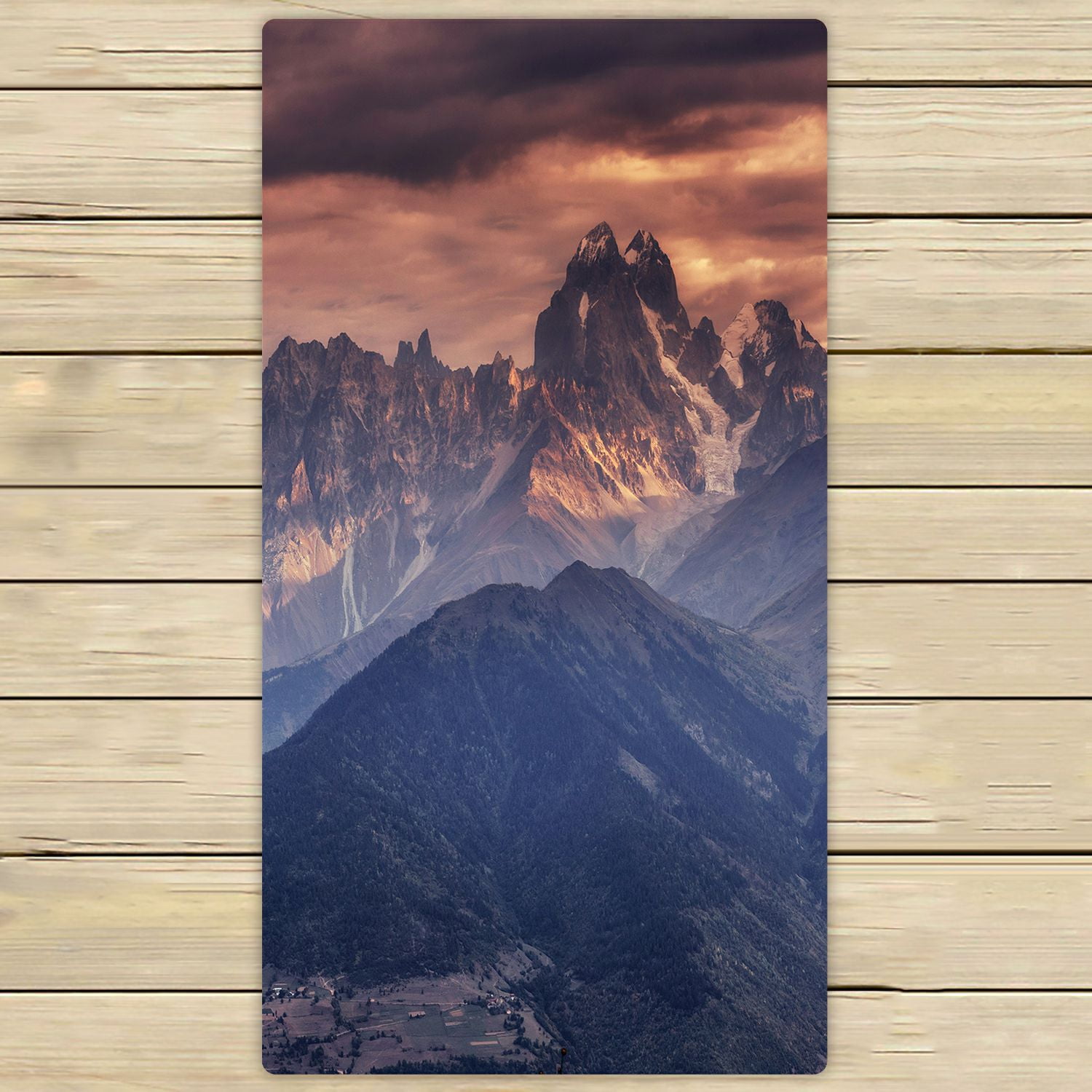 PHFZK Landscape Nature Scenery Towel, Fog Mountain Hand Towel Bath ...