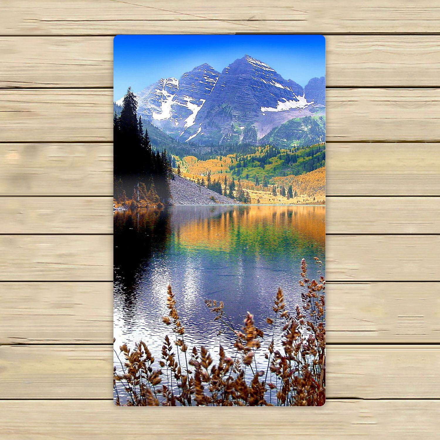 PHFZK Landscape Nature Scenery Towel Mountain Lake Maroon near Aspen Colorado Hand Towel Bath Bathroom Shower Towels Beach Towel 30x56 inches Walmart