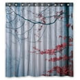 thumbnail image 1 of PHFZK Landscape Shower Curtain, Tree in the Misty Autumn Forest Polyester Fabric Bathroom Shower Curtain 66x72 inches, 1 of 4