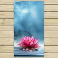 thumbnail image 1 of PHFZK Lotus Flower Towel, Spirituality Zen in Peaceful Scenery Hand Towel Bath Bathroom Shower Towels Beach Towel 30x56 inches, 1 of 3
