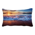 thumbnail image 1 of PHFZK Ocean Wave at Sunset Seascape Pillow Case, Crash Into Me Pillowcase Throw Pillow Cushion Cover Two Sides Size 20x30 inches, 1 of 4