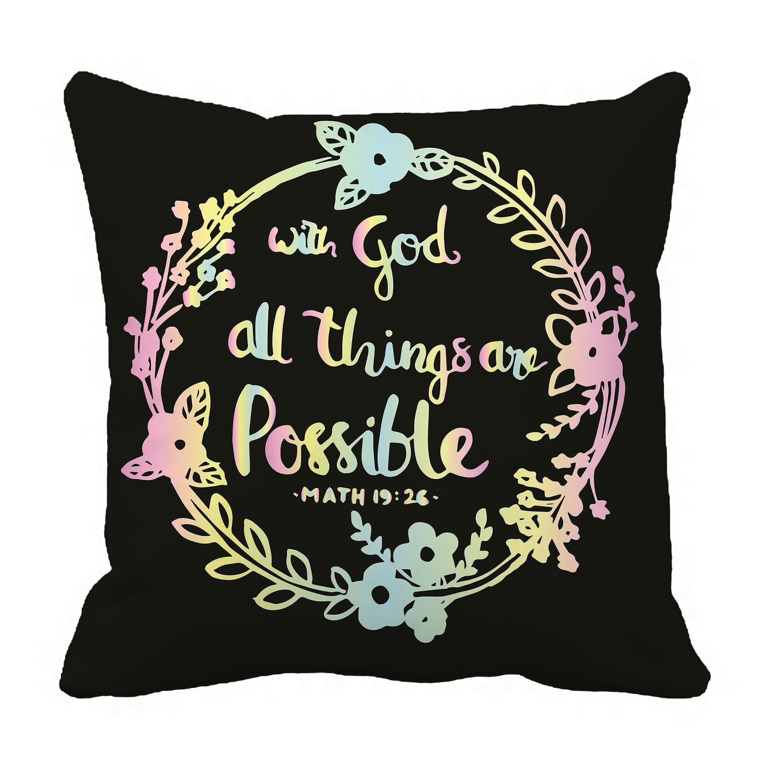 PHFZK Quote Pillow Case, Bible Verse Pillowcase Throw Pillow Cushion