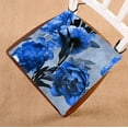thumbnail image 1 of PHFZK Roses Chair Pad, Vintage Floral Blue Seat Cushion Chair Cushion Floor Cushion Two Sides Size 20x20 inches, 1 of 3