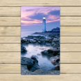 thumbnail image 1 of PHFZK Seascape Towel, Buautiful Lighthouse at Sunset Time Hand Towel Bath Bathroom Shower Towels Beach Towel 16x28 inches, 1 of 3