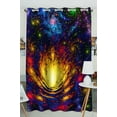 thumbnail image 1 of PHFZK Spiral Galaxy Pattern on its Petals Glow in Dark Window Curtain Blackout Curtain For Bedroom living Room Kitchen Room 52x84 inches One Piece, 1 of 3
