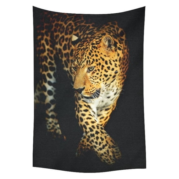 PHFZK Wildlife Wall Art Home Decor, Nature Series of Animal Leopard Tapestry Wall Hanging 40 X 60 Inches