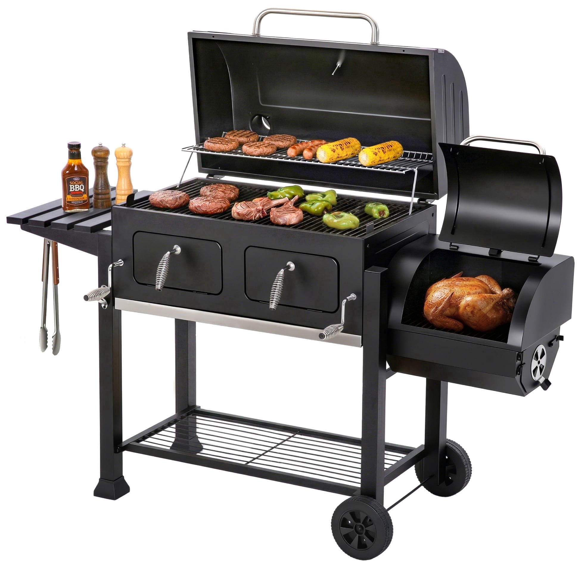 PHI VILLA Charcoal Grill With Offset Smoker 1015 Sq In Extra Large Charcoal BBQ Grill For Outdoor Cooking: Buying Advice That Holds Up