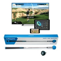PHIGOLF Phigolf2 Golf Simulator with Swing Stick for Indoor & Outdoor Use, Golf Swing Trainer with Upgraded Motion Sensor&3D Swing Analysis, Compatible WGT/E6 Connect APP, Works with Smart Devices