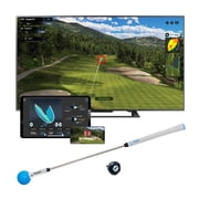 PHIGOLF2 Flex Home Golf Simulator with Retractable Swing Stick, Motion Sensor & 3D Swing Analysis, E6 Connect Compatible, Works with Smart Devices