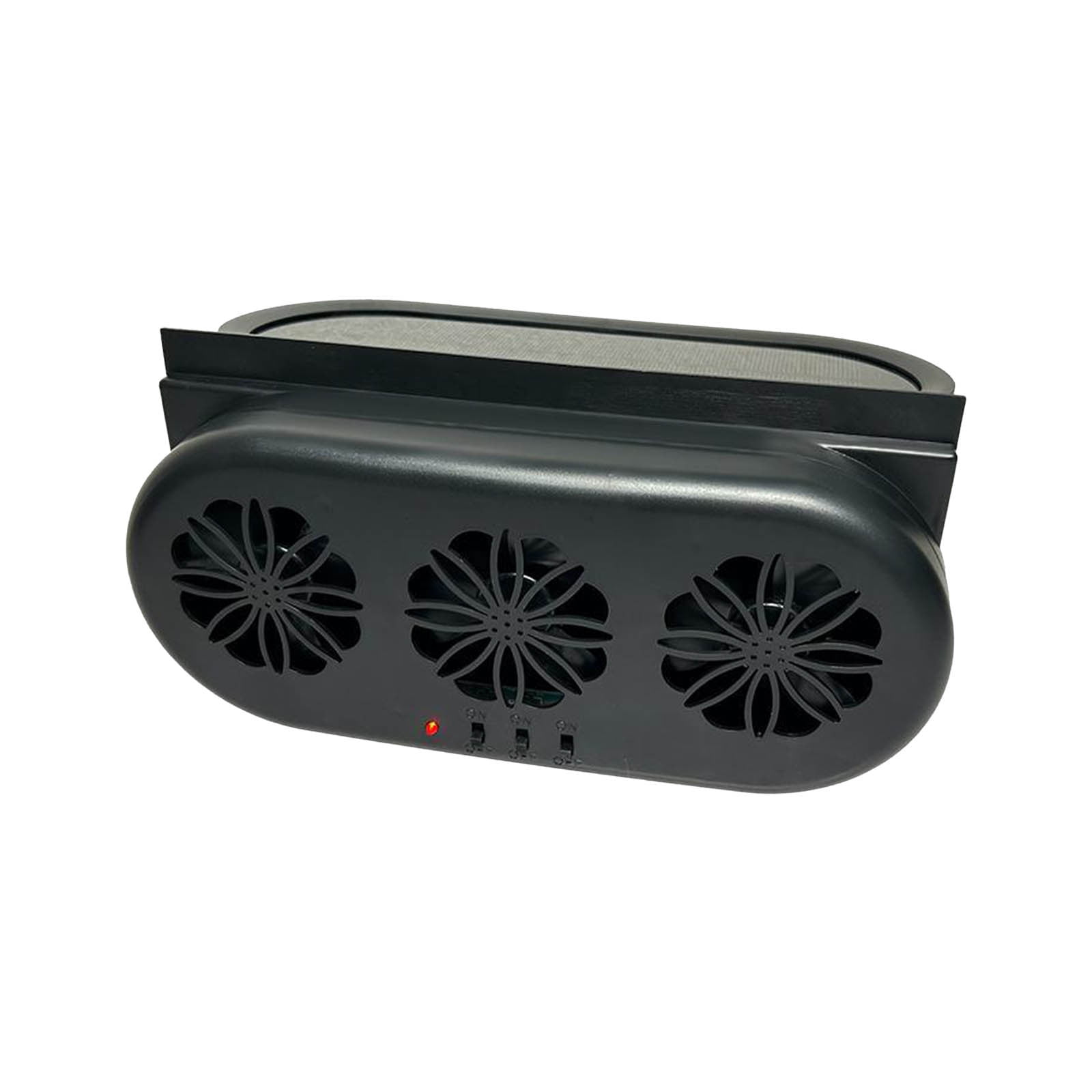 PHIGZNT 2026 Update Solar-Powered Car Window Exhaust Fan with 3 Air Outlet, Solar Ventilation for Vehicle, Solar Ventilation Fan for Car,Solar Car Window Vent Fan for Most Models of Cars,Black