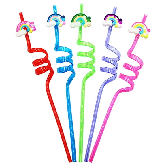 PHIGZNT 24PCS Beach Drinking Straws Reusable for Kids Summer Theme Birthday Party Favors Supplies Decorations (Beach Theme)