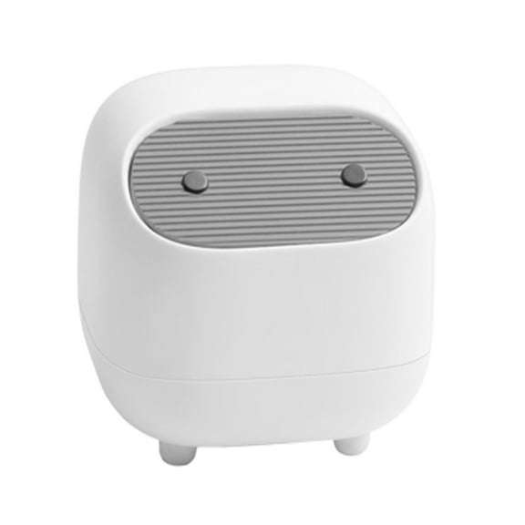 PHIGZNT Bathroom Small Trash Can with Lid,4 Liter Slim Garbage Bin Wastebasket with Pop-Up Lid for Bedroom, Office, Kitchen, Craft Room, Fits Desktop Decor White One Size