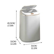 PHIGZNT Bathroom Trash Can with Lid, 9 Gallon Automatic Touchless Garbage Can, Smart Motion Sensor Small Trash Can, Slim Plastic Trash Bin for Bedroom, Office, Living Room, Kitchen White One Size