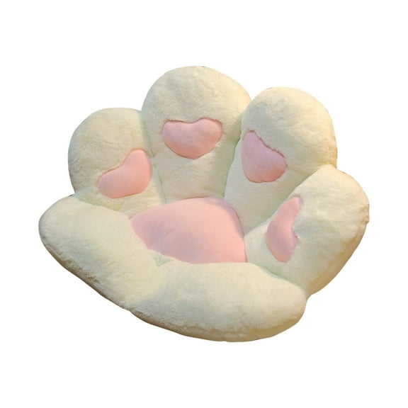 PHIGZNT Cat Paw Cushion Cute Chair Cushions Kawaii Cat Paw Shape 28"x 24"Gaming Chair Cushion kitty Plush Lazy Sofa Pillow for Girl Gamer Chair,kawaii Accessories Stuff Room Decor (White)