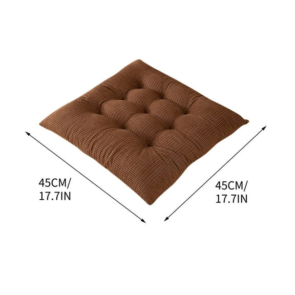 PHIGZNT Chair Cushions for Dining Chairs, 17" x 17" Non-Slip Kitchen Chair Pads with Adjustable Ties, Memory Foam Indoor Chair Cushions for Dining Room, Burgundy (Pack of 1)