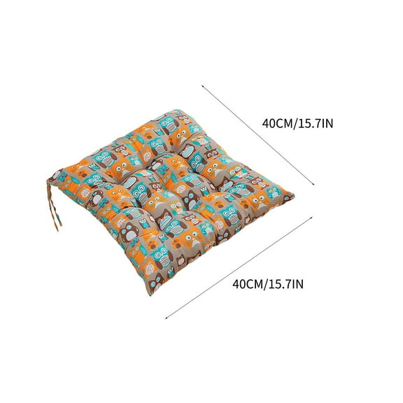 PHIGZNT Chair Cushions for Dining Chairs 2 Pack, 15.5" X 15.5" Kitchen Chair Cushions with Ties and Non-Slip Backing, Tufted Shredded Memory Foam Kitchen Chair Pads, Red