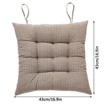 PHIGZNT Corduroy Chair Cushion with Ties Ultra Soft Warm Floor Cushion for Kids Reading Nook Comfortable Square Seat Cushion for Adult 15.7”x15.7”, Navy Blue