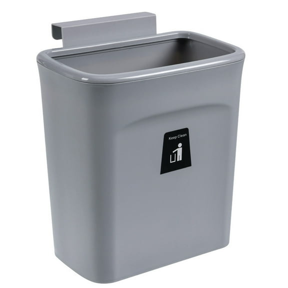 PHIGZNT Countertop Compost Bin with Lid, Hanging Small Trash Can with Lid Under Sink for Kitchen, Food Waste Bin for Countertop, Mountable Garbage Can for Bathroom, RV, 5L/1.3 Gal Gray One Size