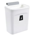 thumbnail image 1 of PHIGZNT Countertop Compost Bin with Lid, Hanging Small Trash Can with Lid Under Sink for Kitchen, Food Waste Bin for Countertop, Mountable Garbage Can for Bathroom, RV, 5L/1.3 Gal White One Size, 1 of 4