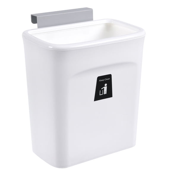 PHIGZNT Countertop Compost Bin with Lid, Hanging Small Trash Can with Lid Under Sink for Kitchen, Food Waste Bin for Countertop, Mountable Garbage Can for Bathroom, RV, 5L/1.3 Gal White One Size